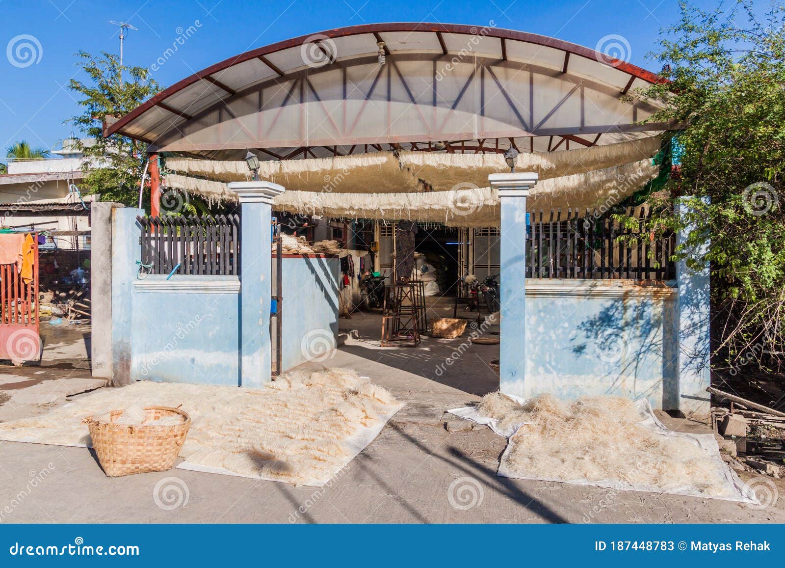 Drying Noodles in Mandalay, Myanm Stock Image Image of fresh