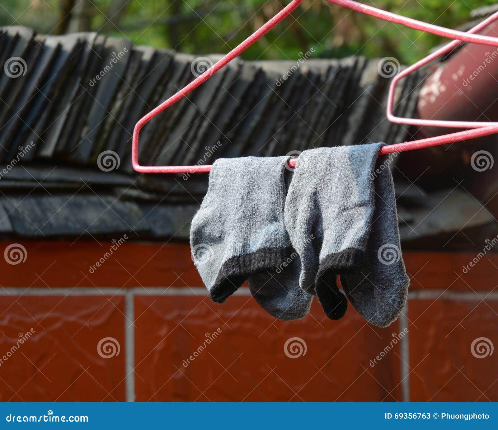 Drying socks hanging stock image. Image of twin, drying 69356763