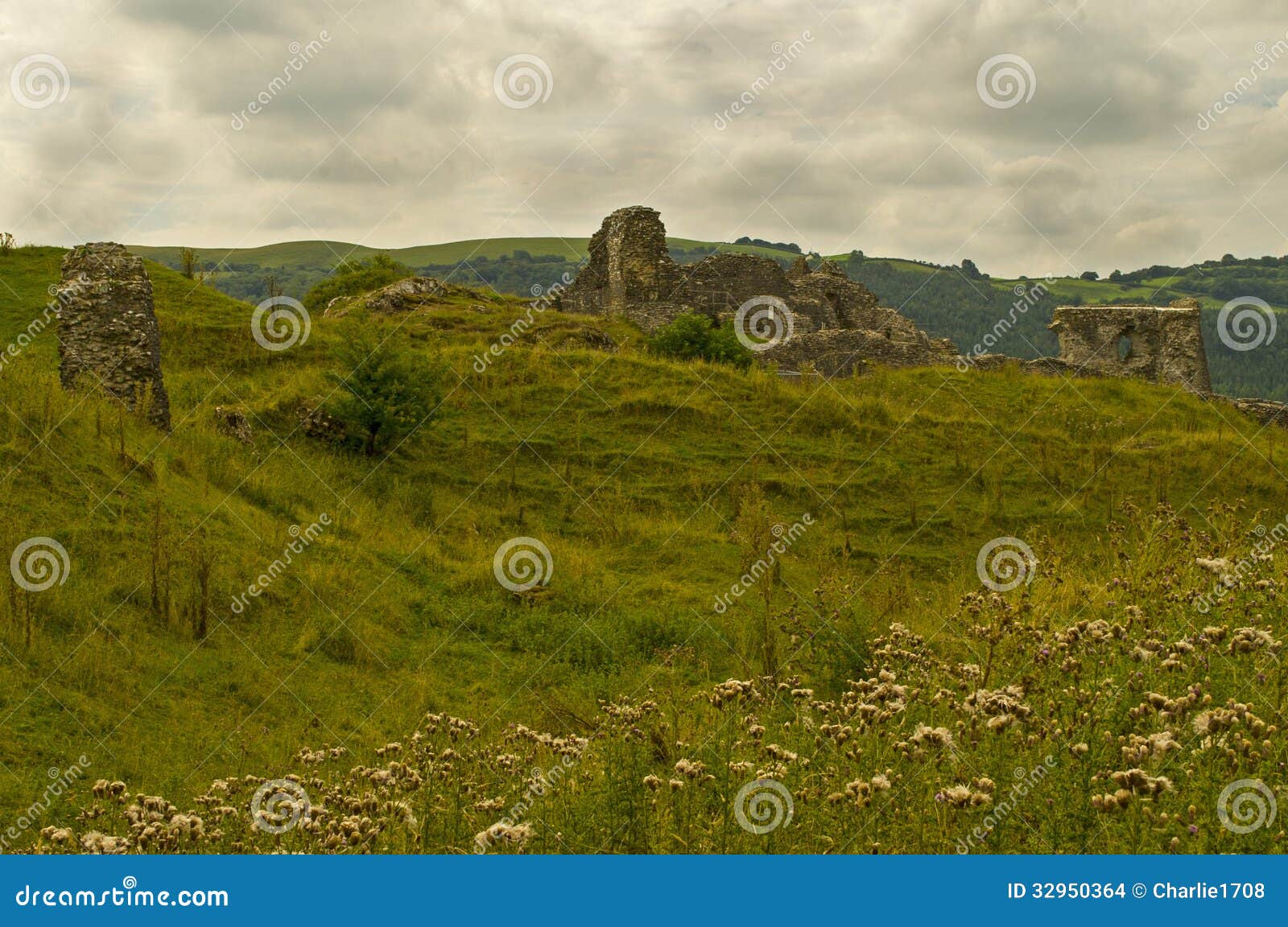 Dryslwyn castle. This is an image of the hilltop castle in carmarthenshire