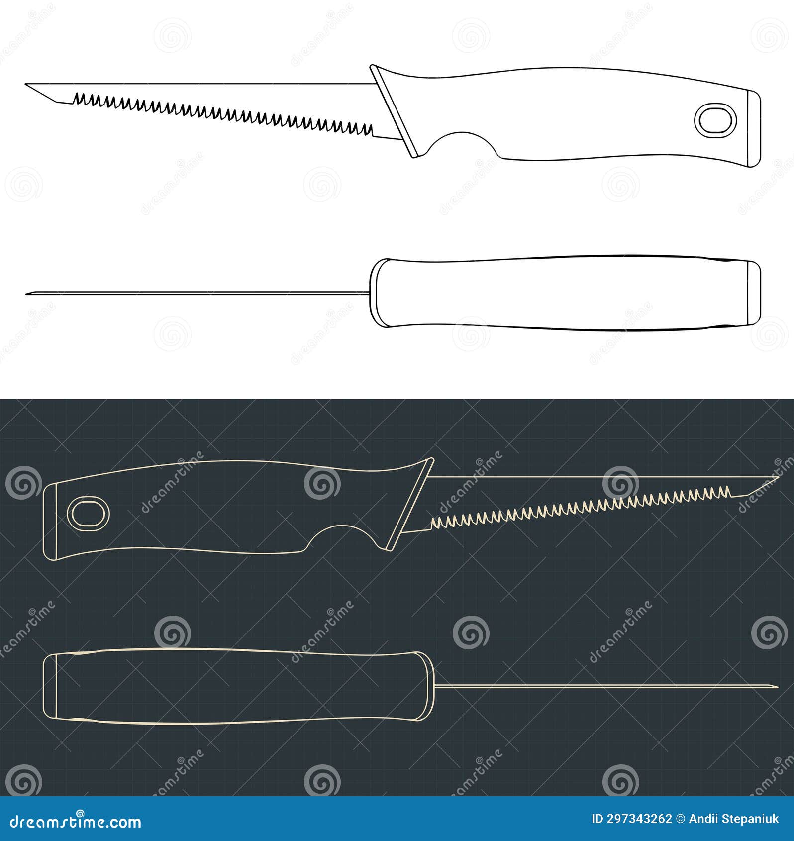 Drywall saw blueprints stock illustration. Illustration of knife