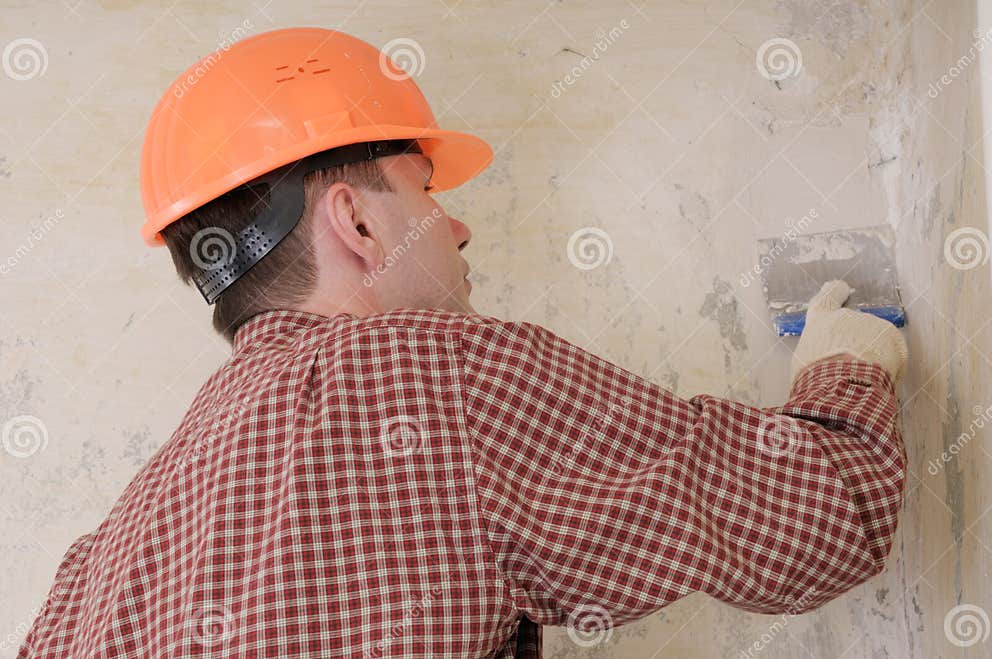 Drywall taping contractor stock image. Image of wall, structure 6603081