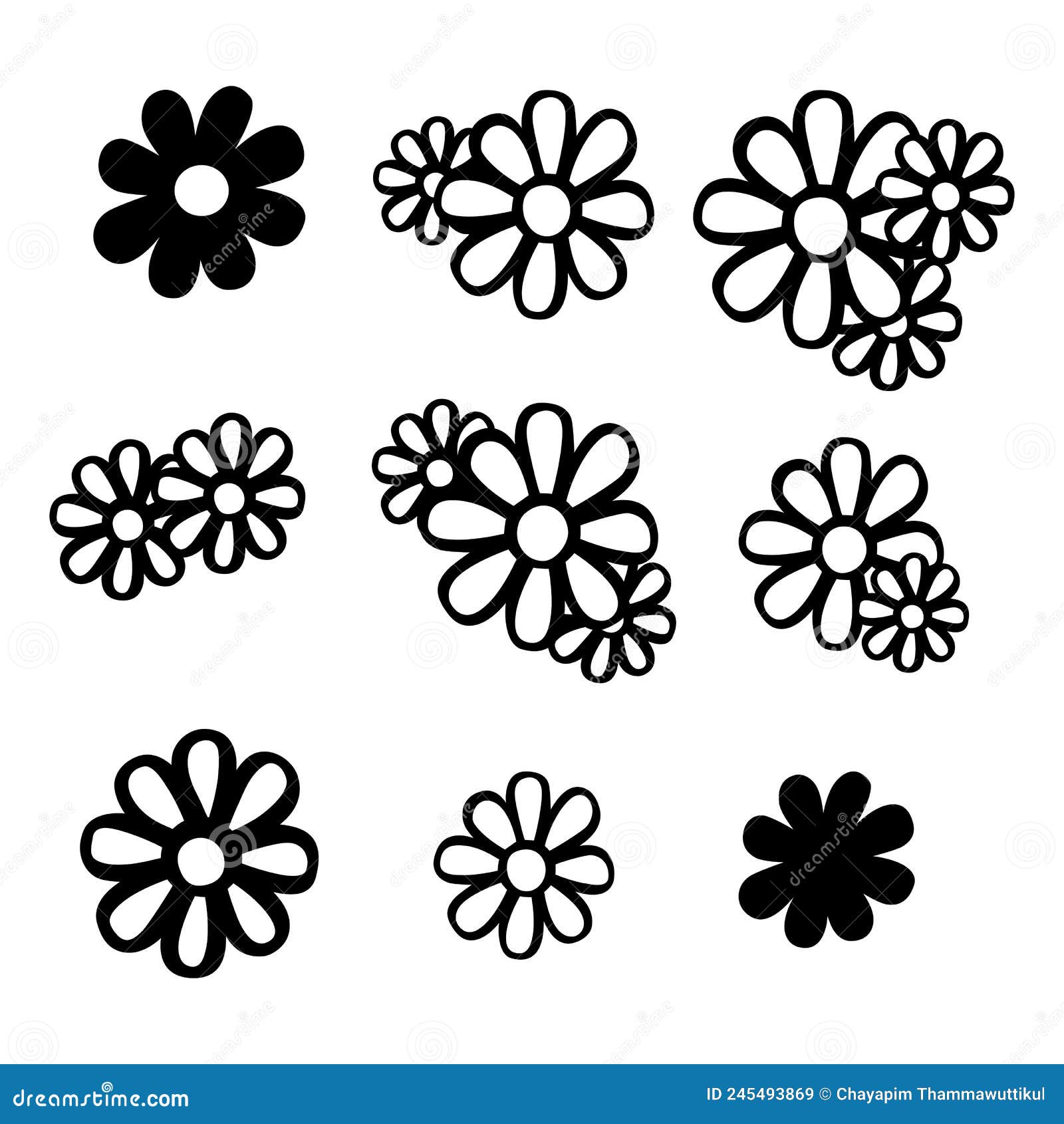 Daisy Line Art, Gerbera Daisy Drawing Outline, Easy Gerbera Daisy