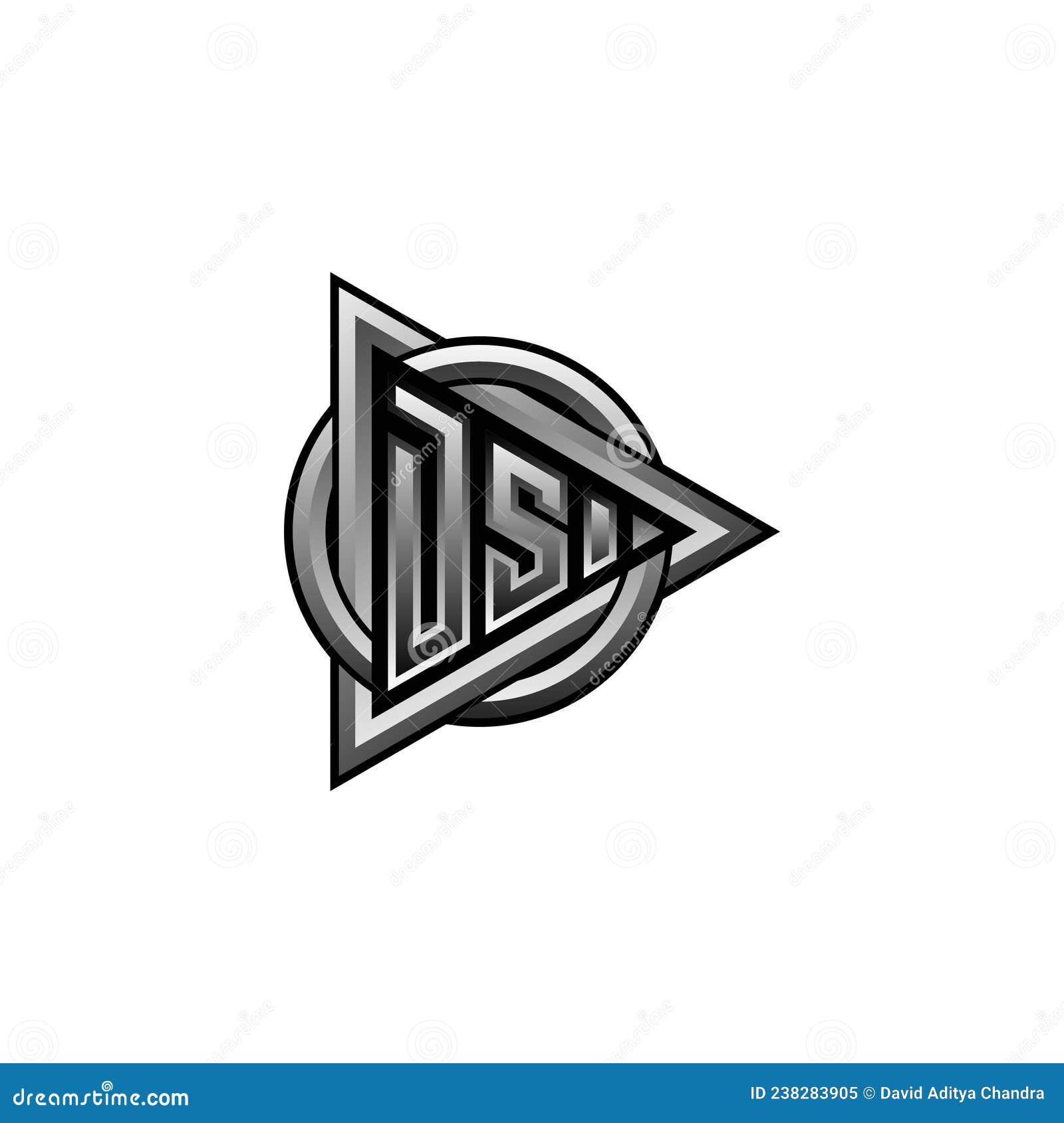 Ds letter initial with royal wing logo template Vector Image