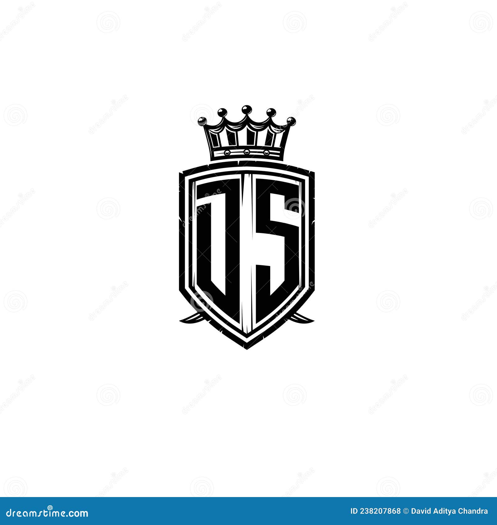 DS Logo Monogram Shield Crown Luxury Design Stock Vector - Illustration of  name, iconic: 238207868