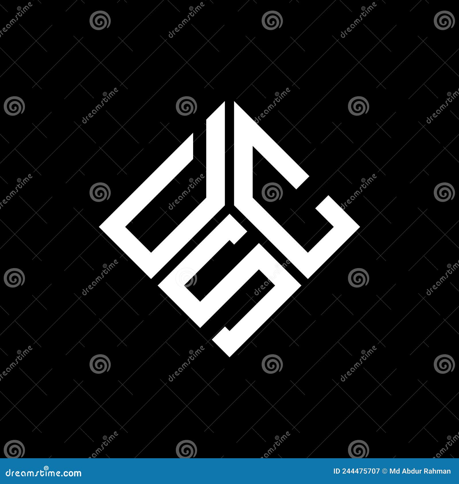dsc letter logo  on black background. dsc creative initials letter logo concept. dsc letter 