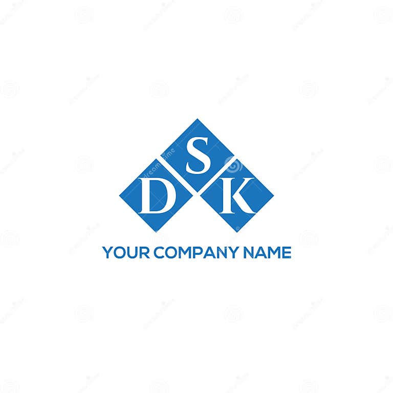 DSK Letter Logo Design on White Background. DSK Creative Initials ...