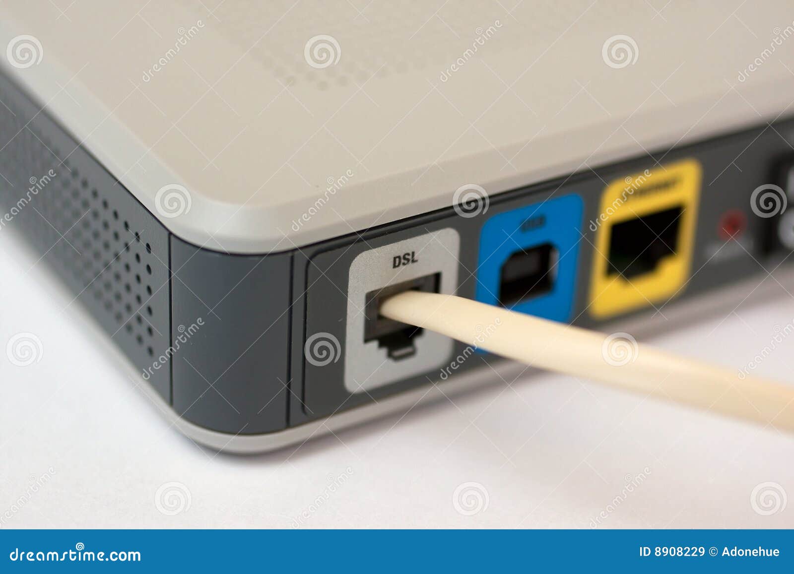 DSL Modem On White Background Stock Image - Image: 8908229 cable phone modem wiring diagram 