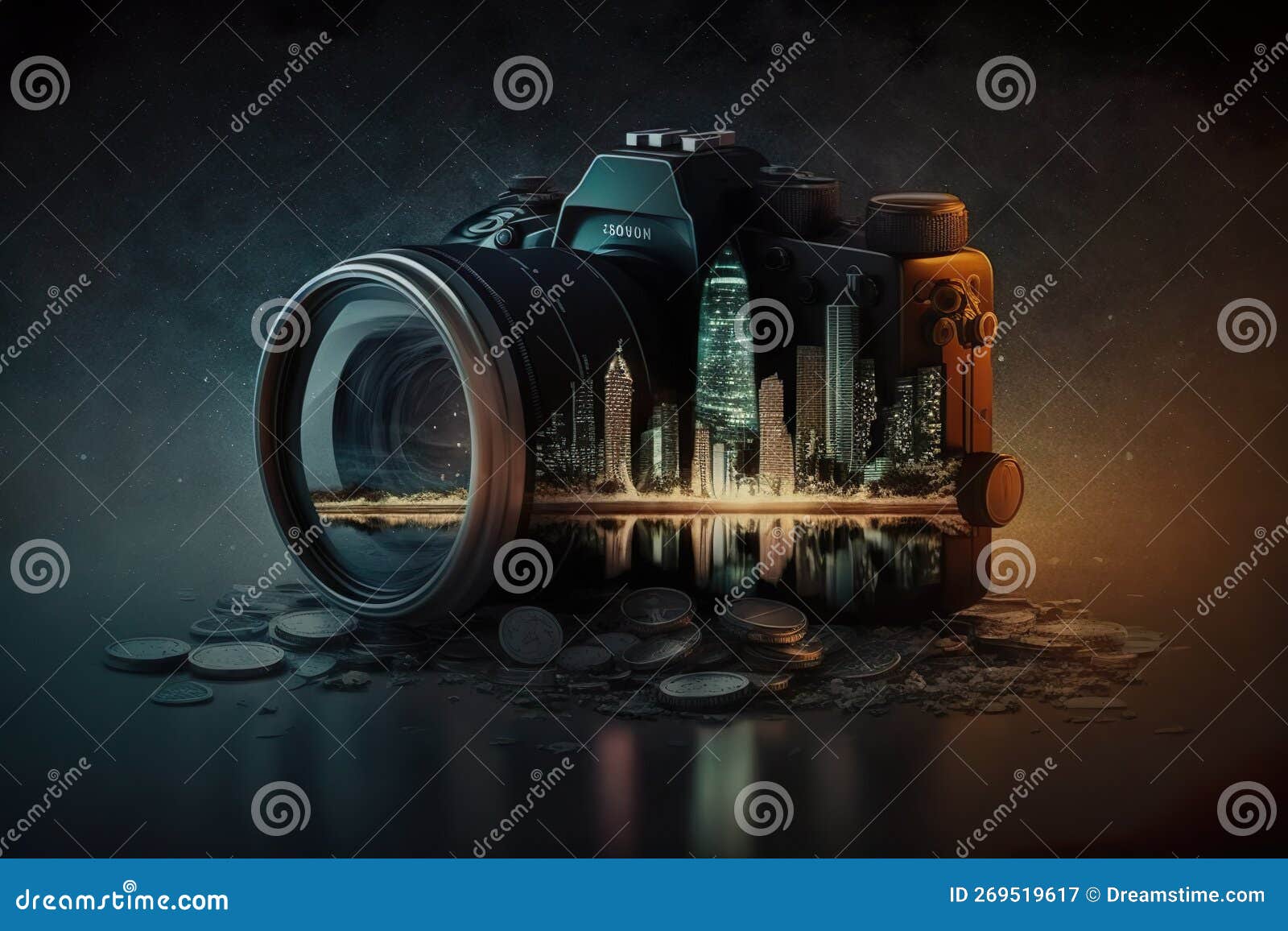 dslr camera 3d  created by generative ai