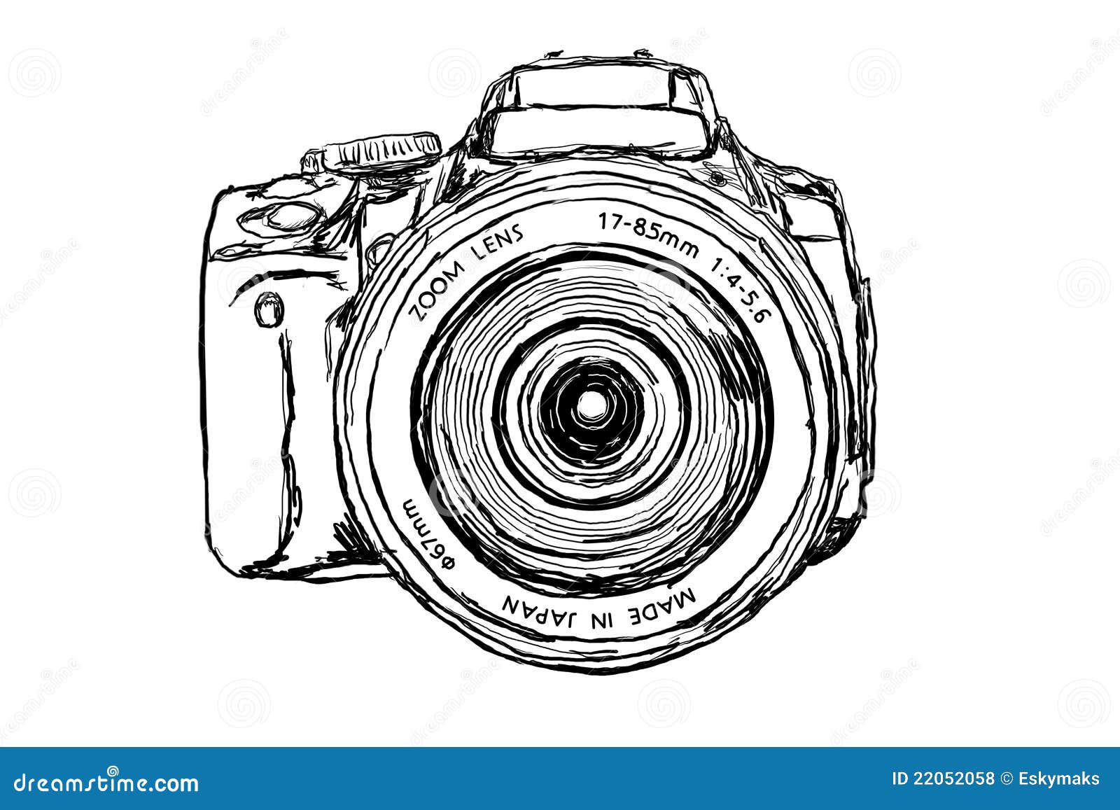 dslr camera - front view