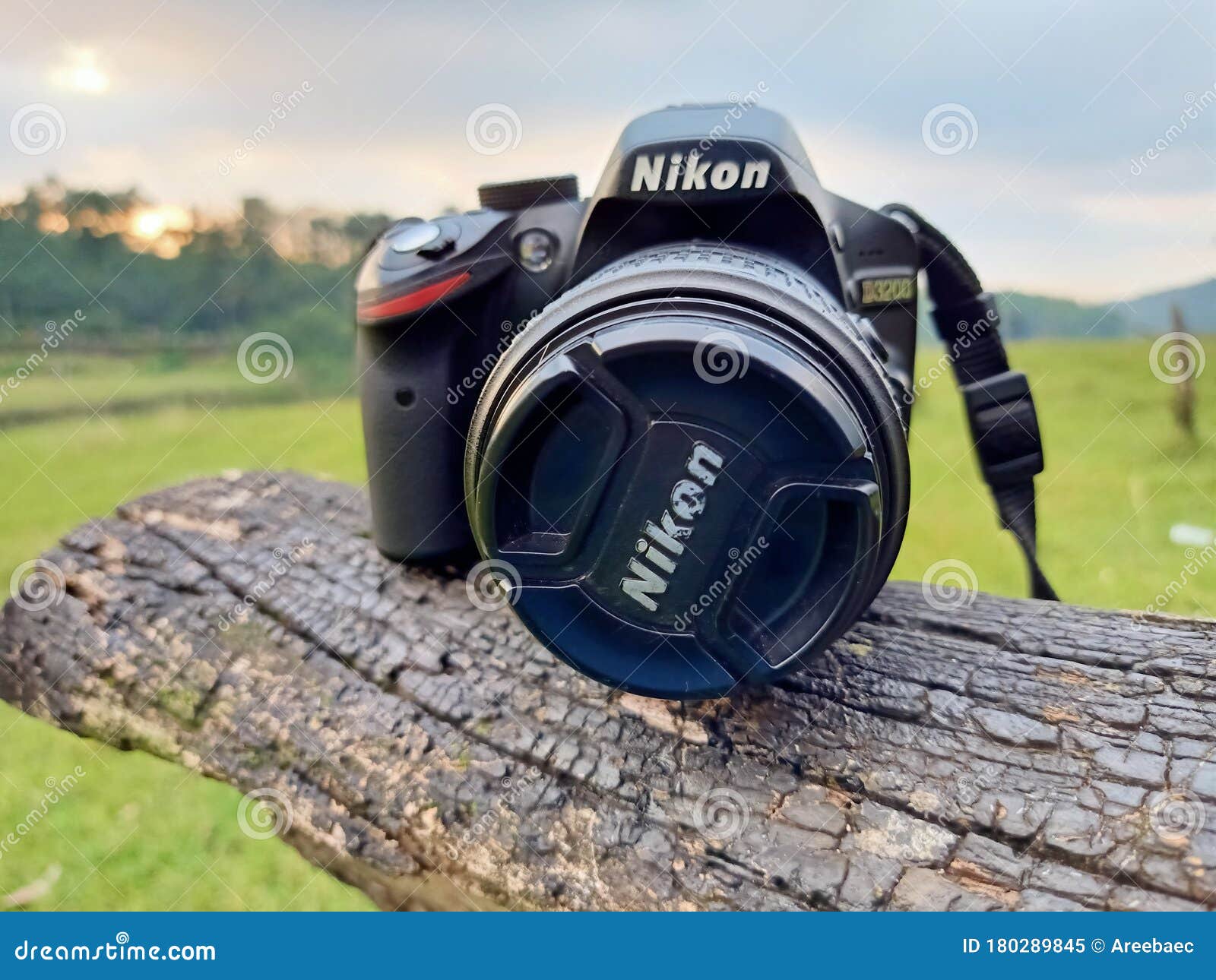 Dslr Camera on Wood with Blurred Background Stock Image - Image of camera,  blurred: 180289845