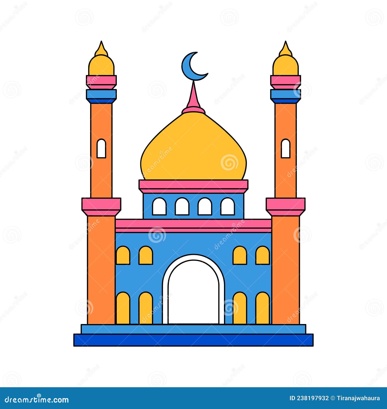 Learn How to Draw a Mosque Islam Step by Step  Drawing Tutorials