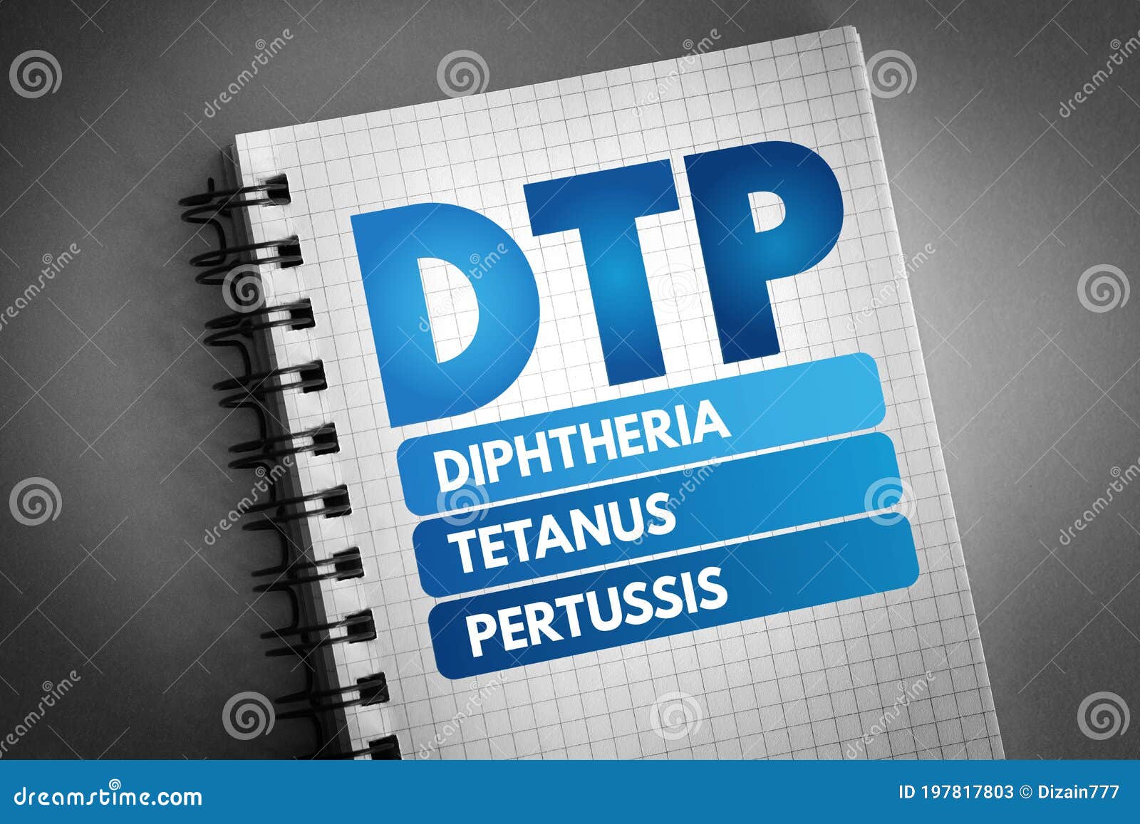 dtp - diphtheria tetanus pertussis acronym