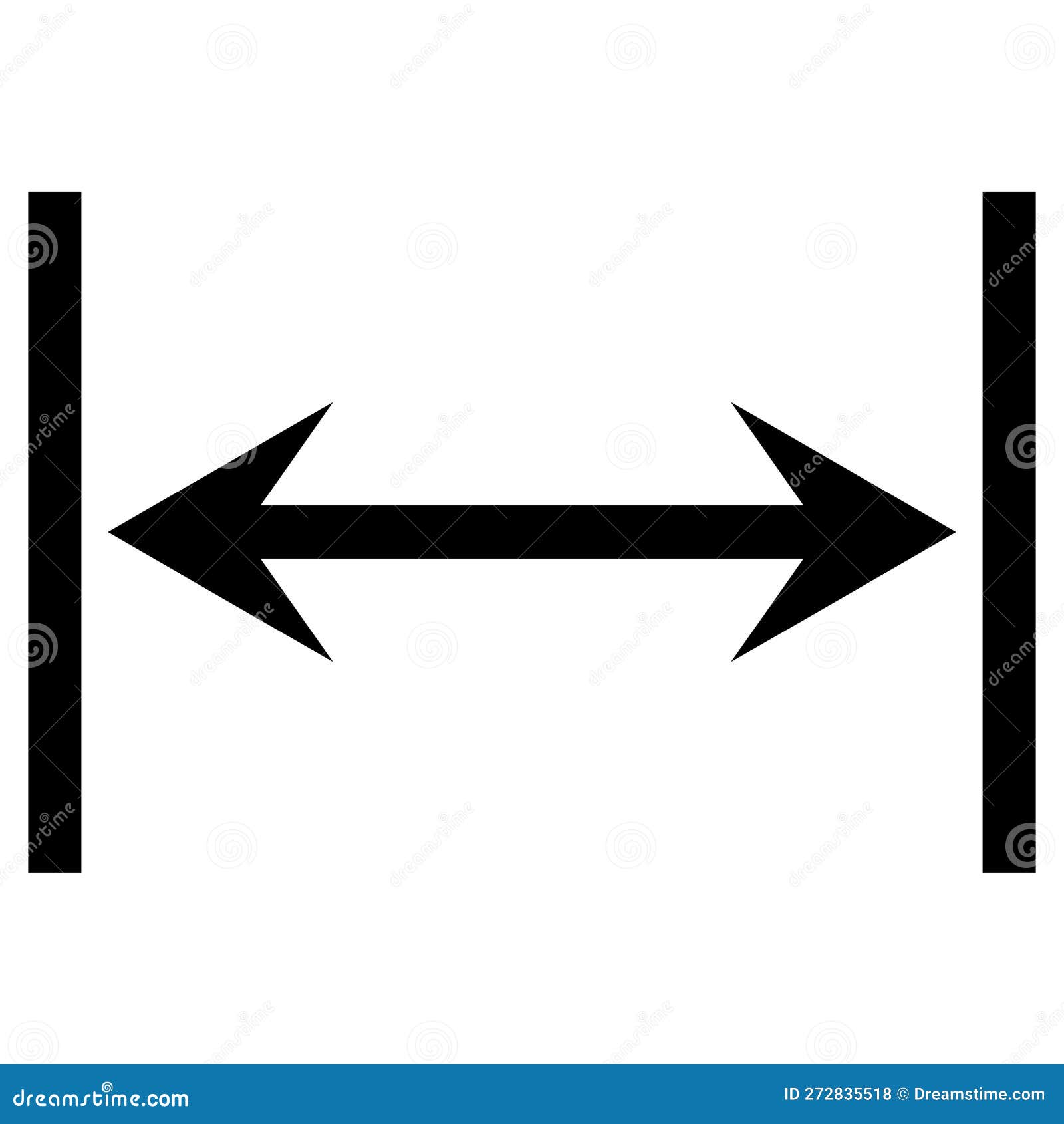 dual arrow line icon, equivalent width , width distance measurement