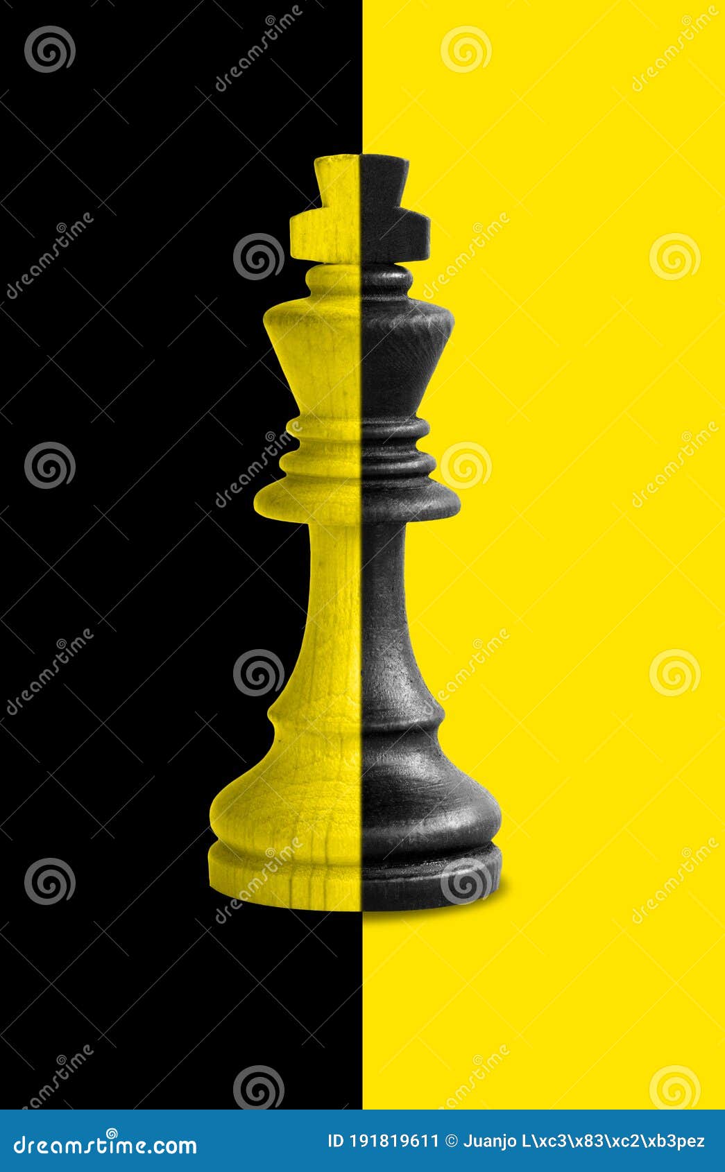 Dual Chess King Yellow Black Individual Stock Image Image of chess