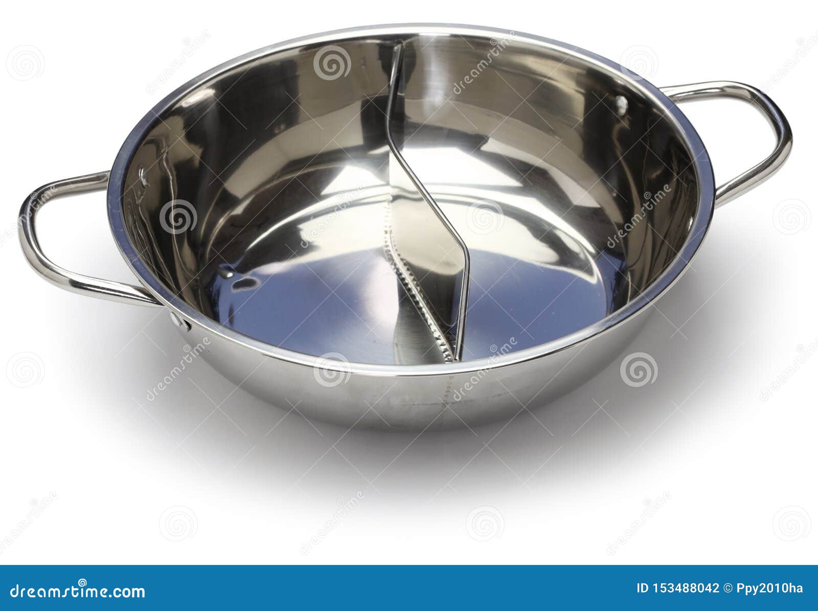 Dual Sided Yin Yang Hot Pot Cookware Stock Photo Image of white