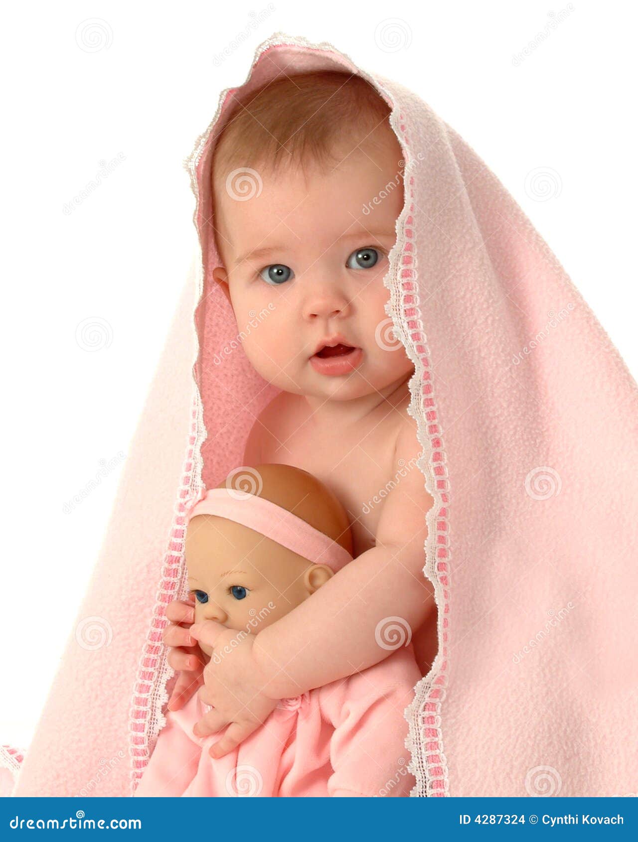 Duas Bonecas Do Bebê Foto De Stock Imagem De Menina De 4287324