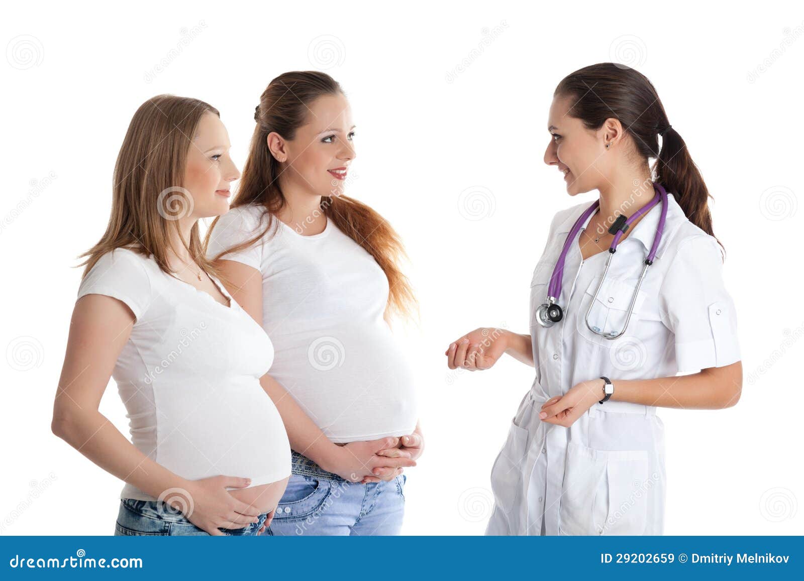 Duas Mulheres Gravidas E Doutor Imagem De Stock Imagem De Medicina Gynecology 29202659