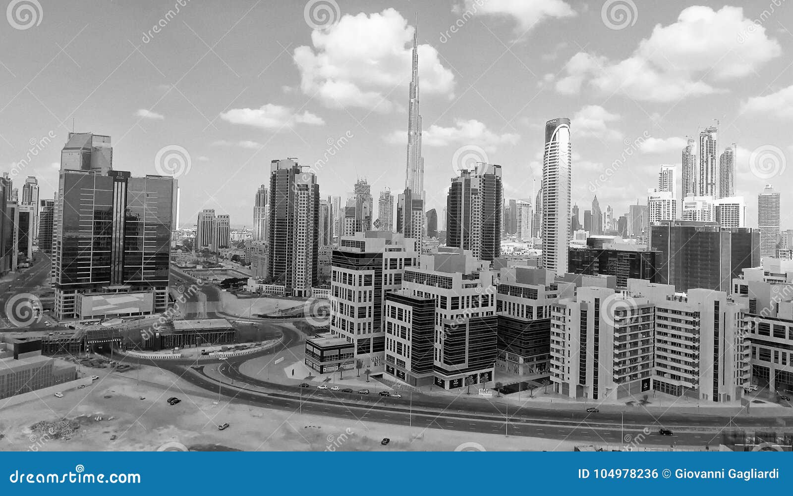 DUBAI DECEMBER 2016 Aerial View of City Skyscrapers. Dubai at