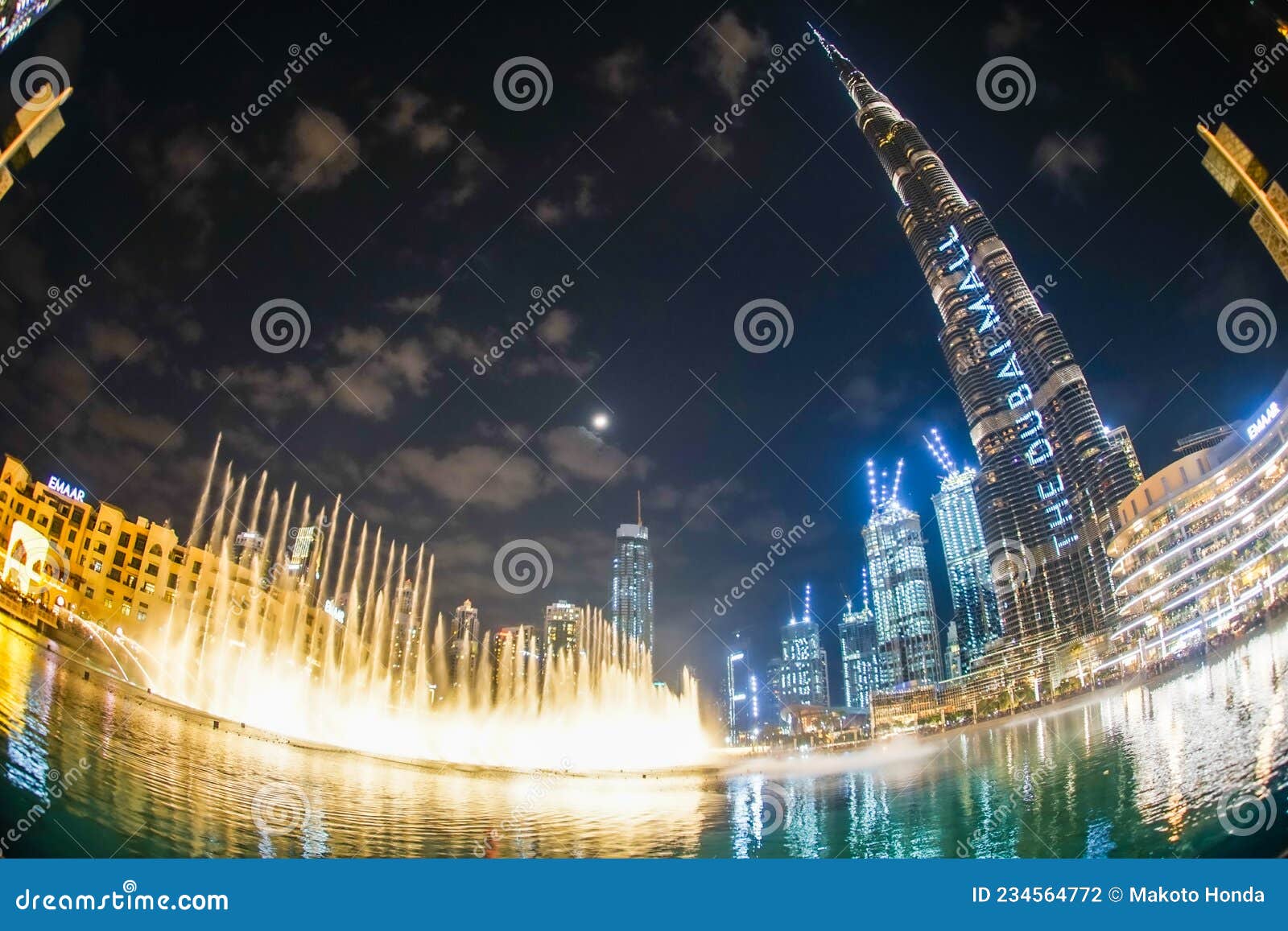 Dubai Fountain and Burj Harifa Editorial Photography Image of dubai