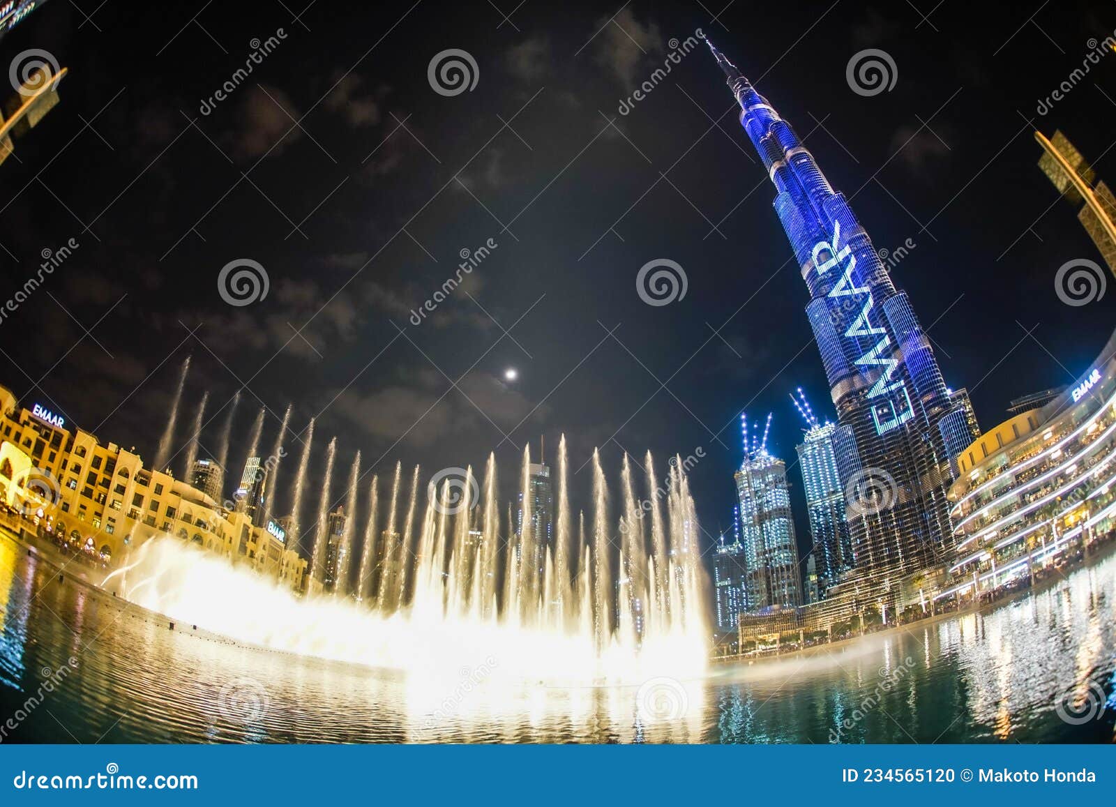 Dubai Fountain and Burj Harifa Editorial Image Image of burjuca