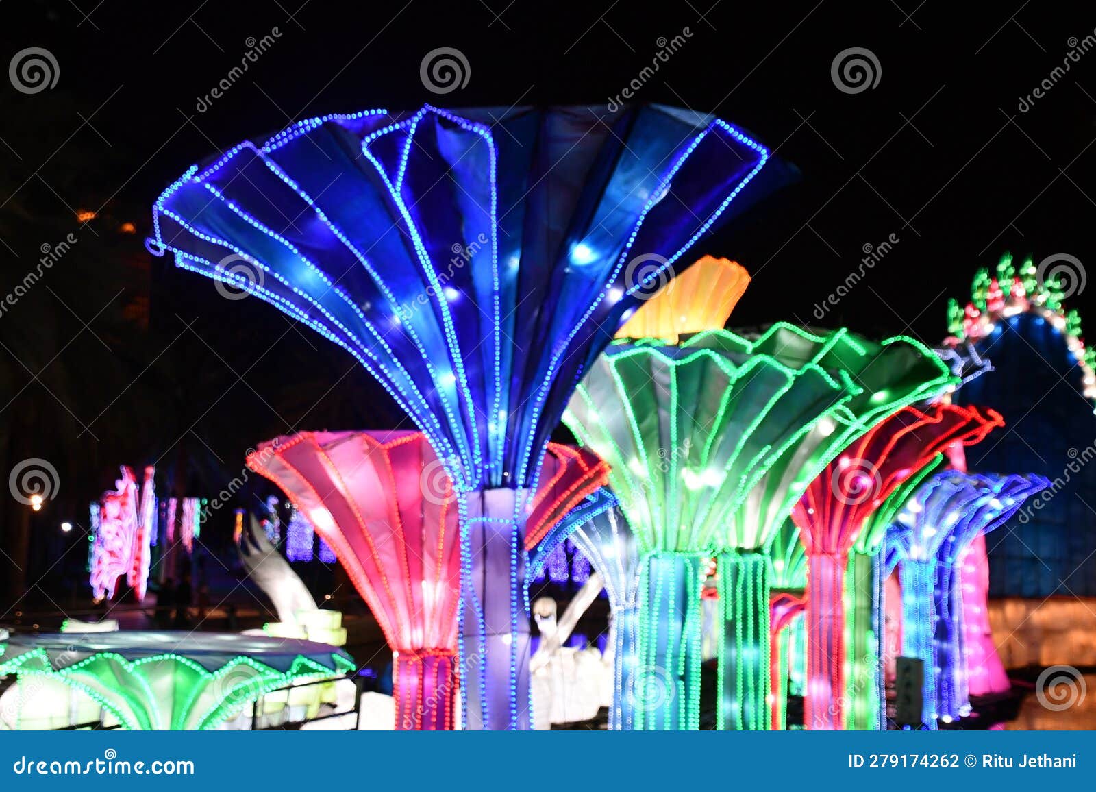 Dubai Garden Glow in Dubai, UAE Editorial Photography Image of lights