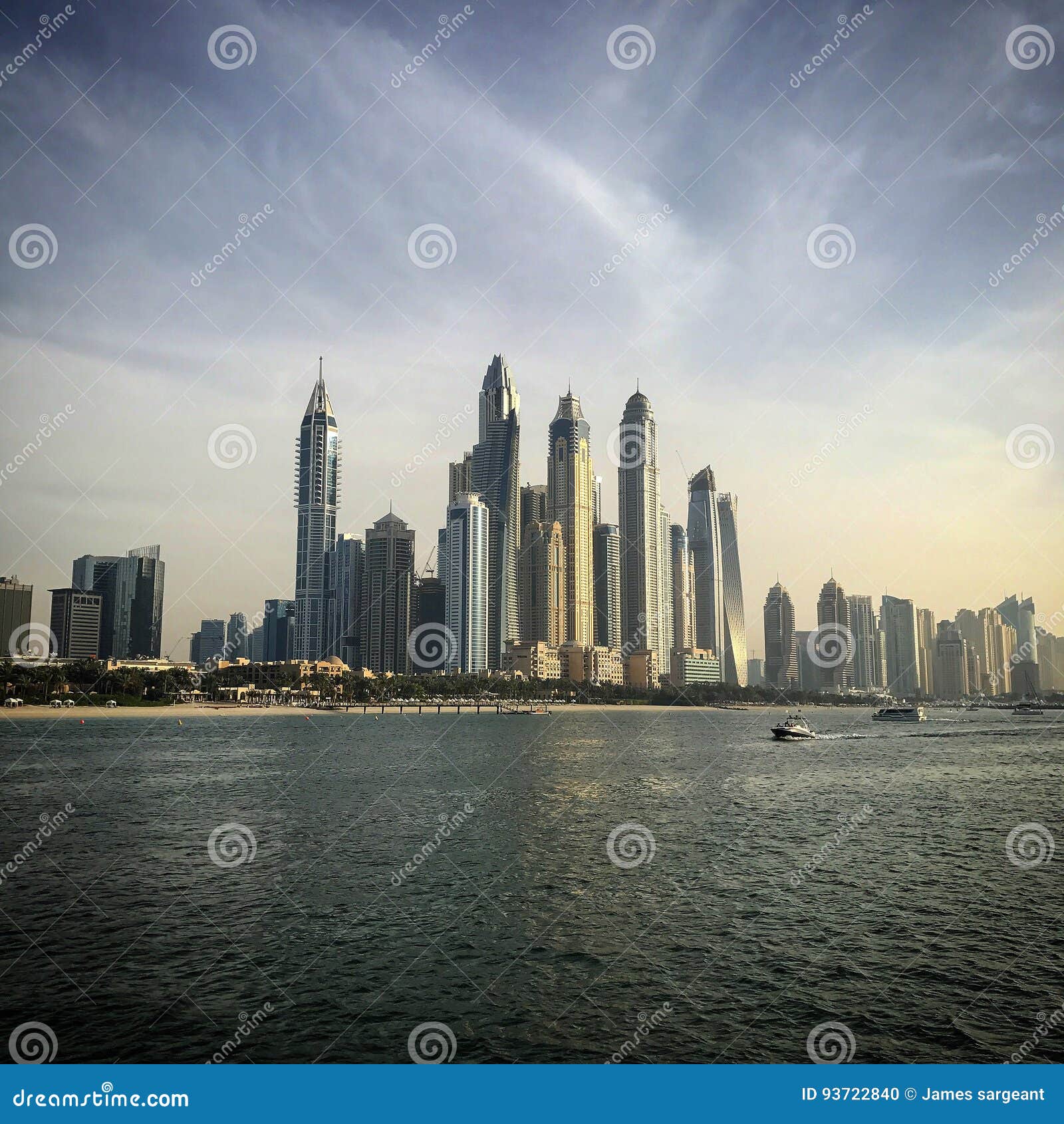 dubai marina skyline unites arab emirates