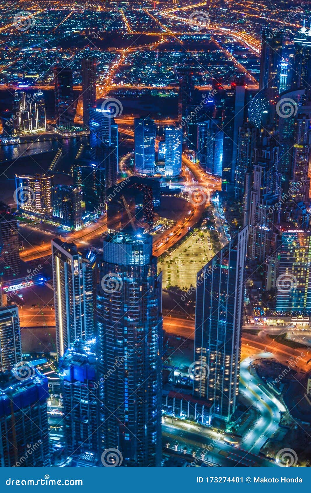 Dubai Night View Seen from the Observation Deck of Burj Khalifa Stock Image  - Image of dubai, burj: 173274401