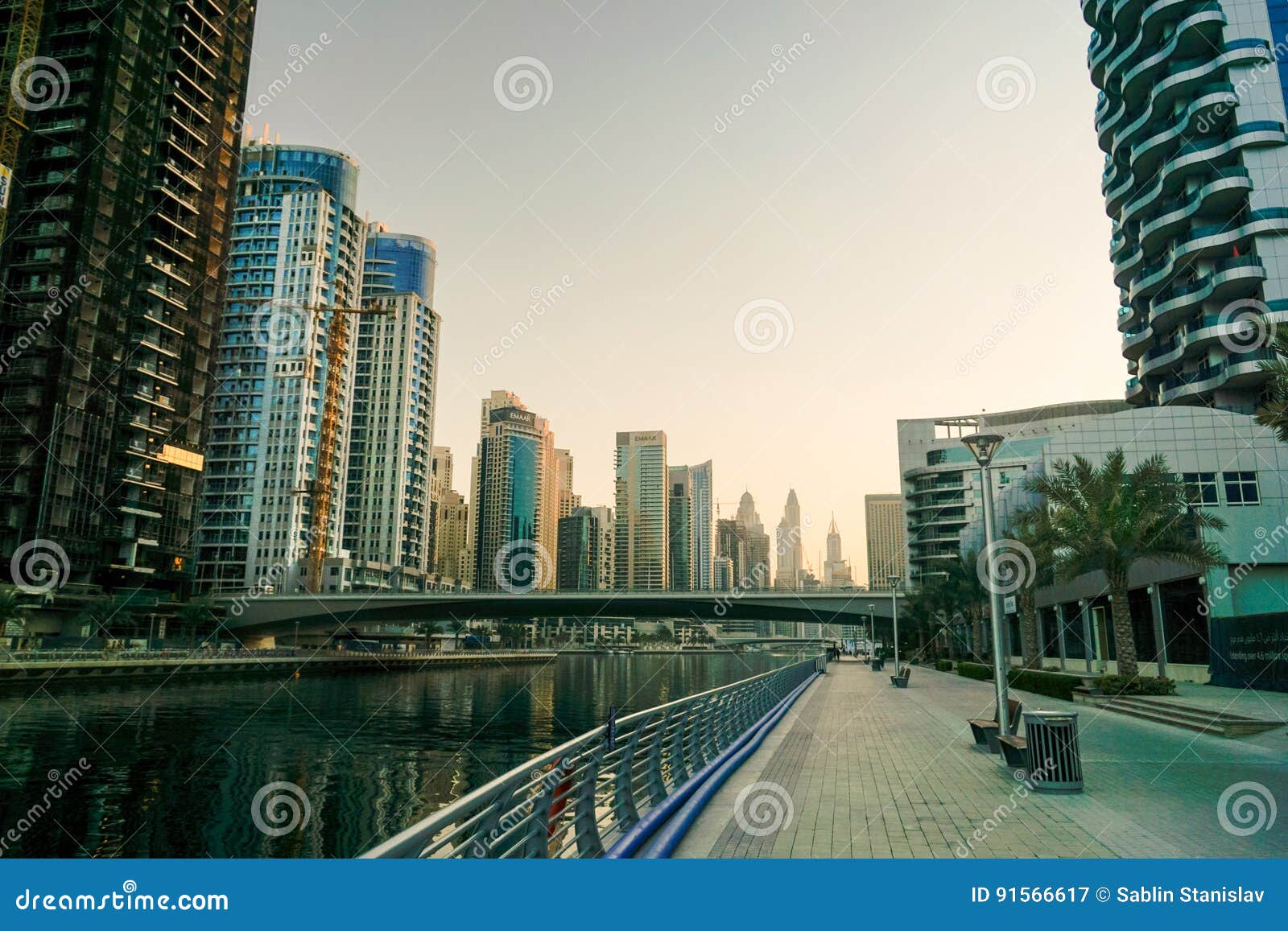 Dubai. in the Summer of 2016. Construction of Modern Skyscrapers in ...