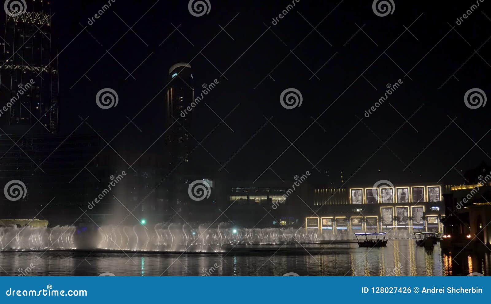 Dubai U A E Jan 2018 Amazing Show Of Dancing Fountains In