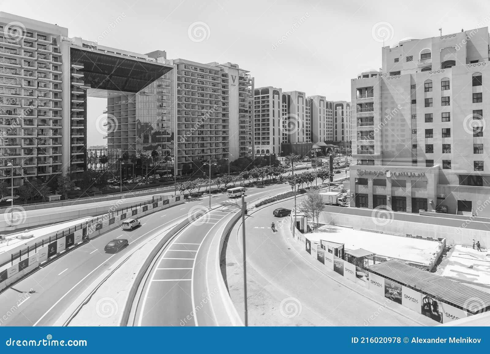 Car Roads Passing through Dubai Editorial Stock Photo Image of