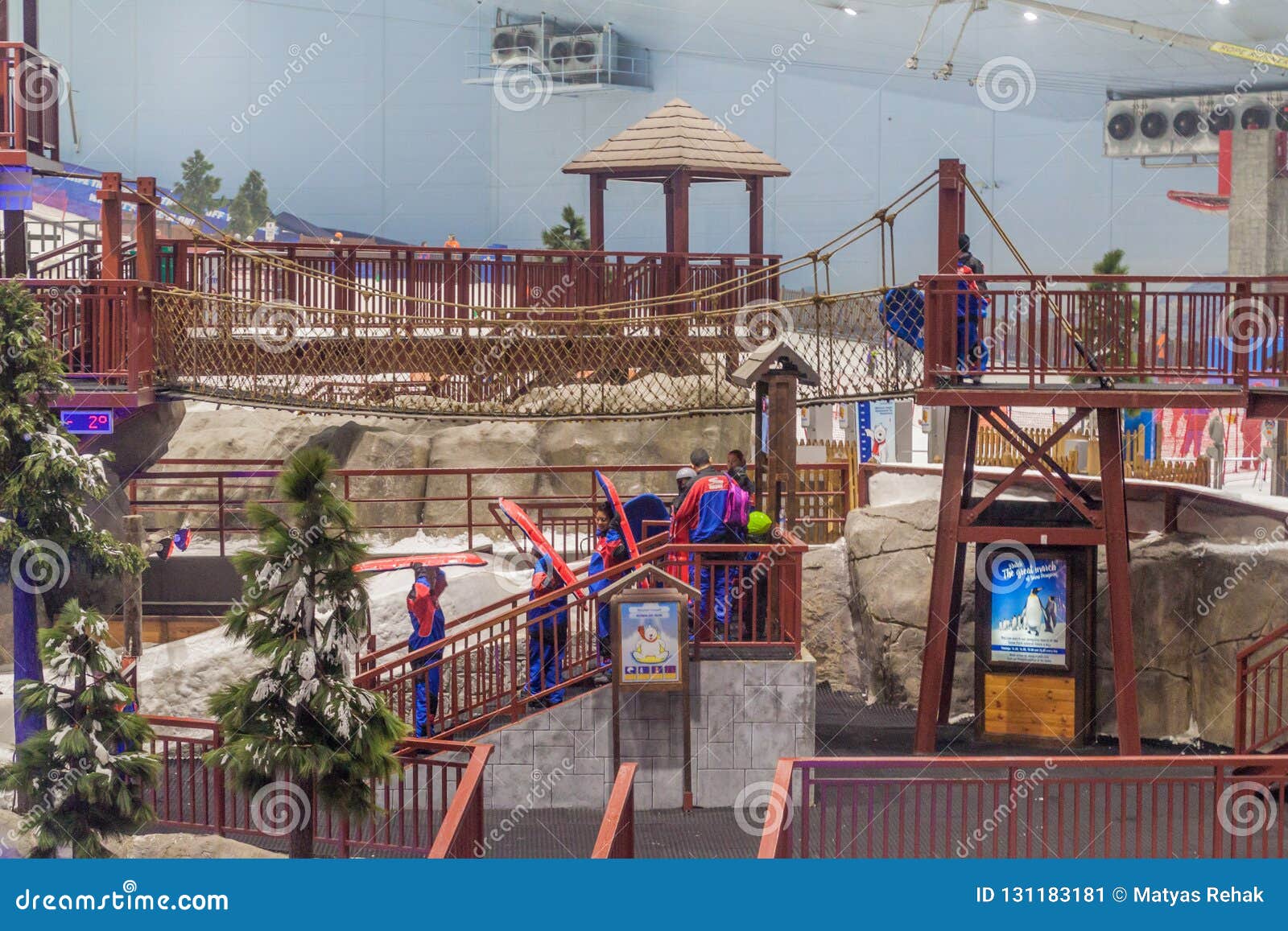 DUBAI, UAE OCTOBER 21, 2016 View of Ski Dubai, Indoor Ski Resor