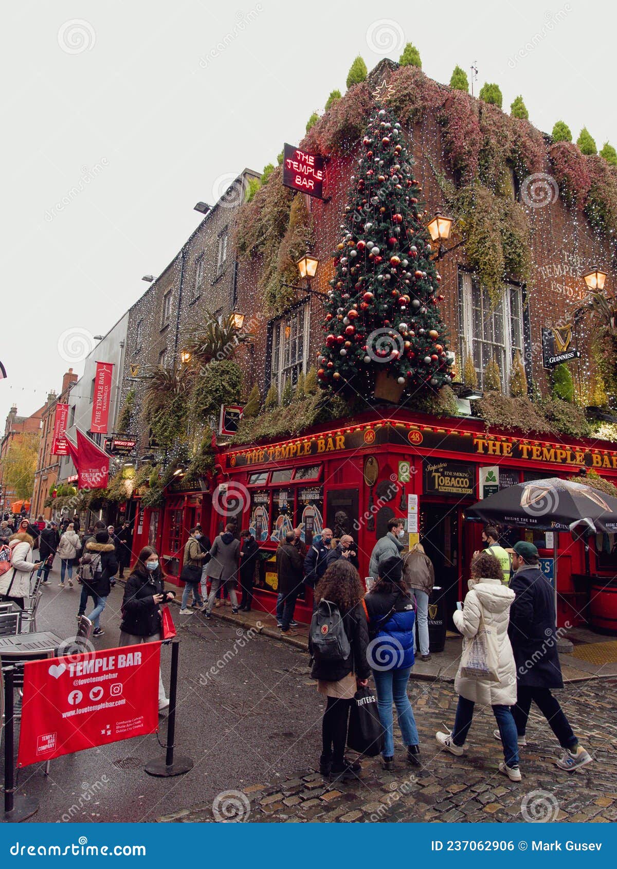 Dublin City, Ireland - 12.11.2021: Exterior Decorations of the ...