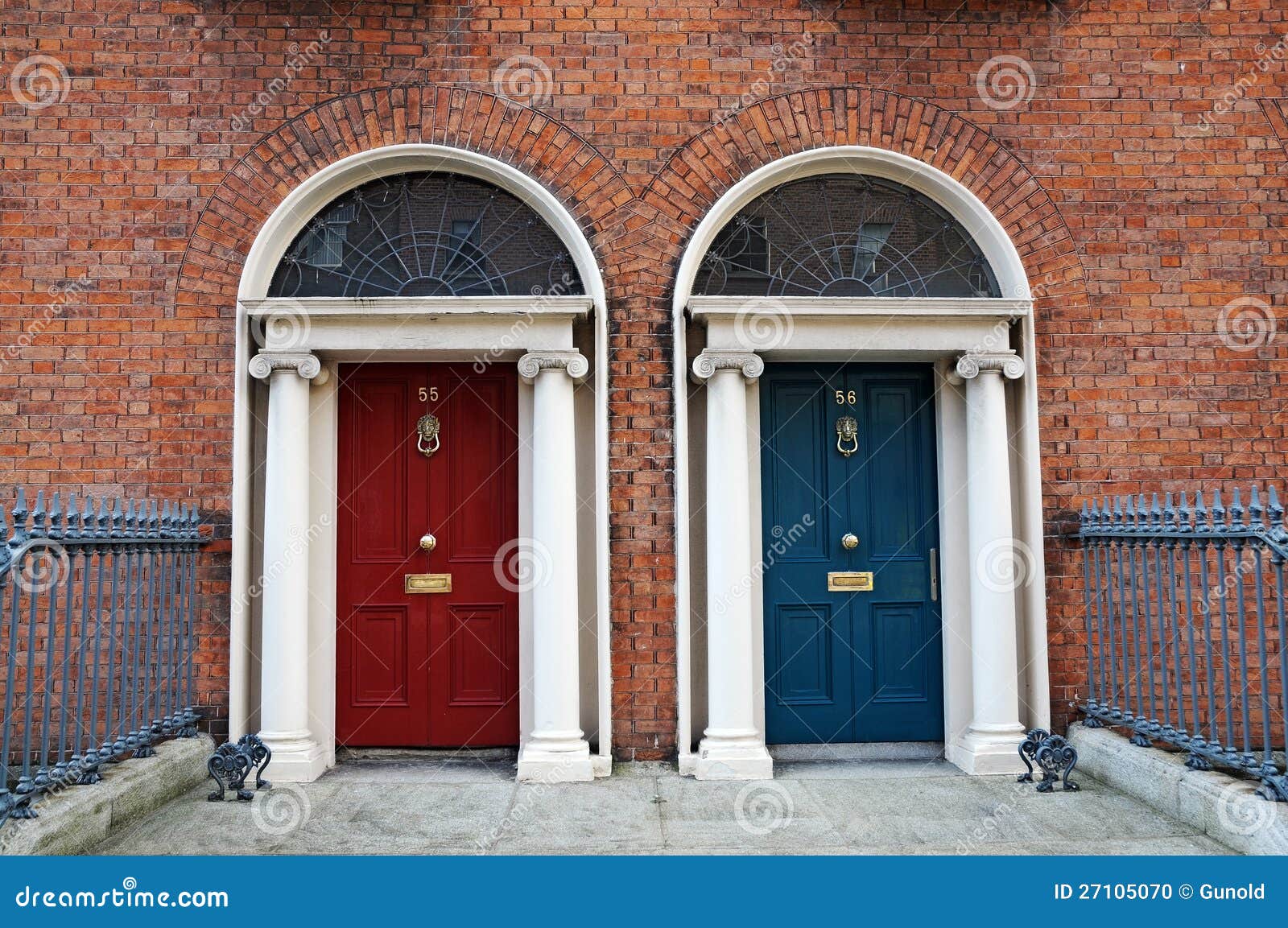Dublin doors stock photo. Image of archway, brickwork 27105070