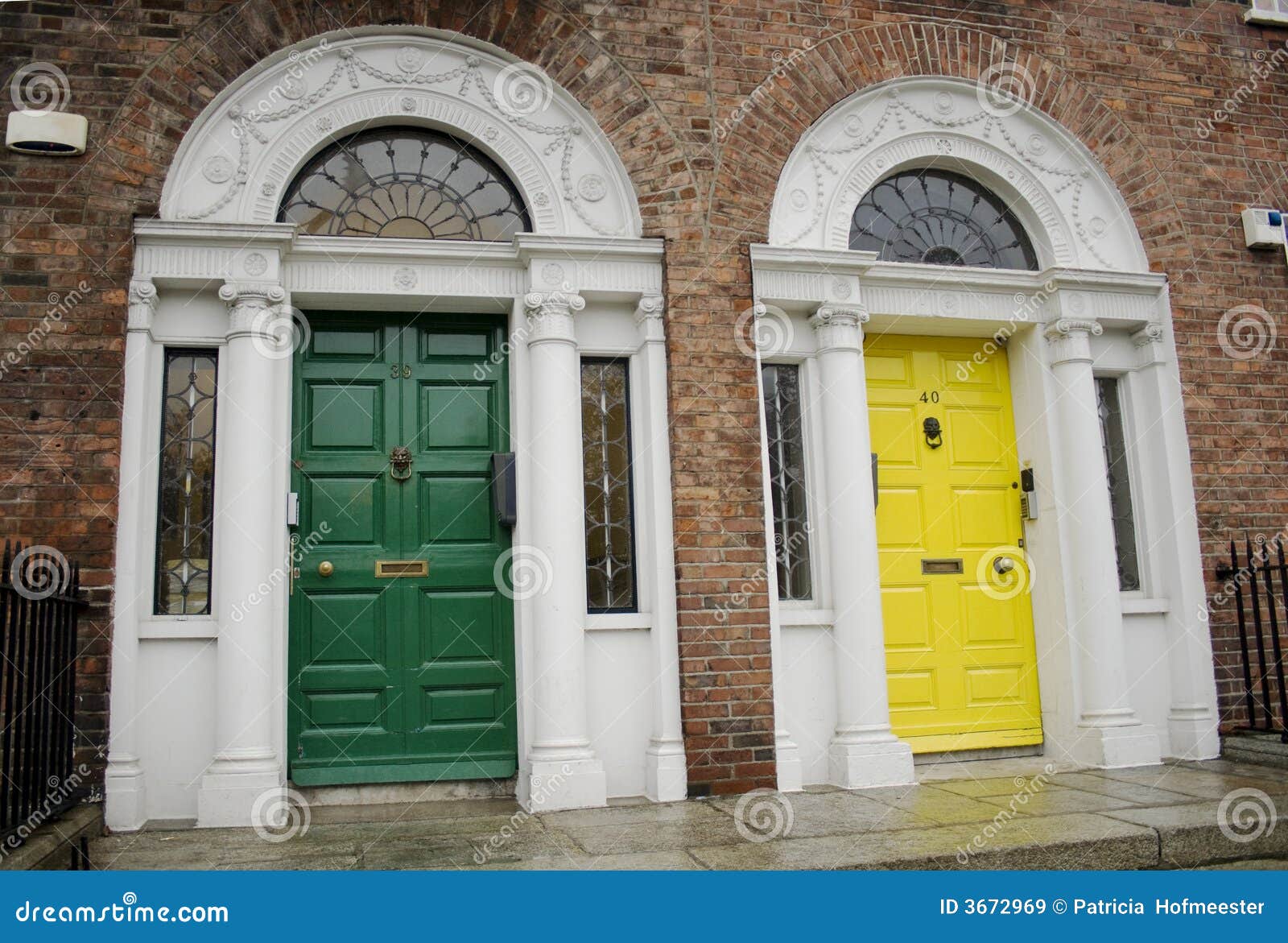 Dublin doors stock image. Image of archway, door 3672969