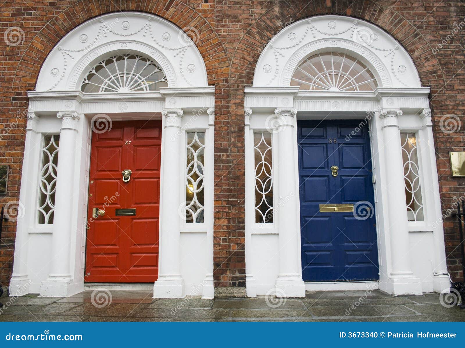 Dublin doors stock photo. Image of brass, doorway 3673340