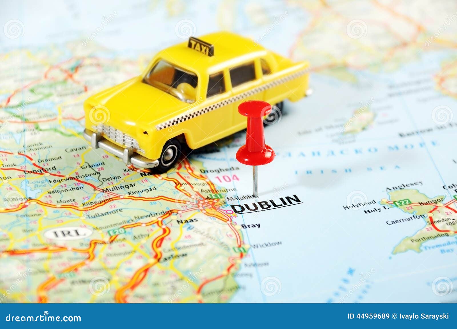 Dublin Ireland ,United Kingdom Map Taxi Car Stock Image Image of
