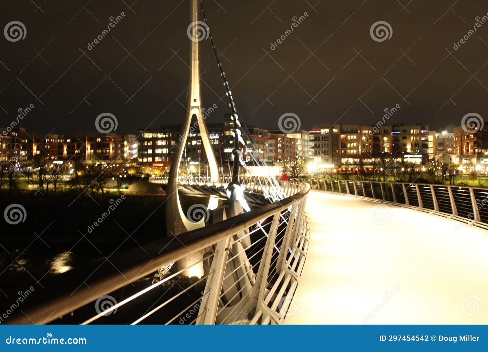 Dublin Link Bridge at Night Stock Photo Image of bridge, night 297454542