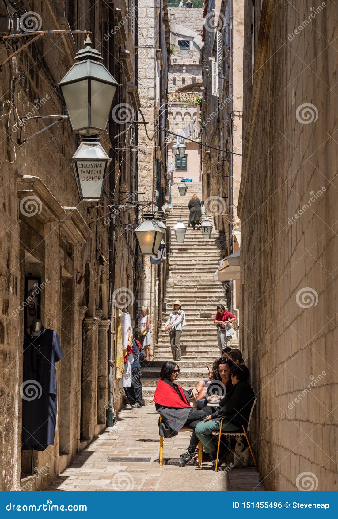 Steep Steps and Narrow Street in Dubrovnik Old Town Editorial Photo - Image  of dalmatia, famous: 151455496