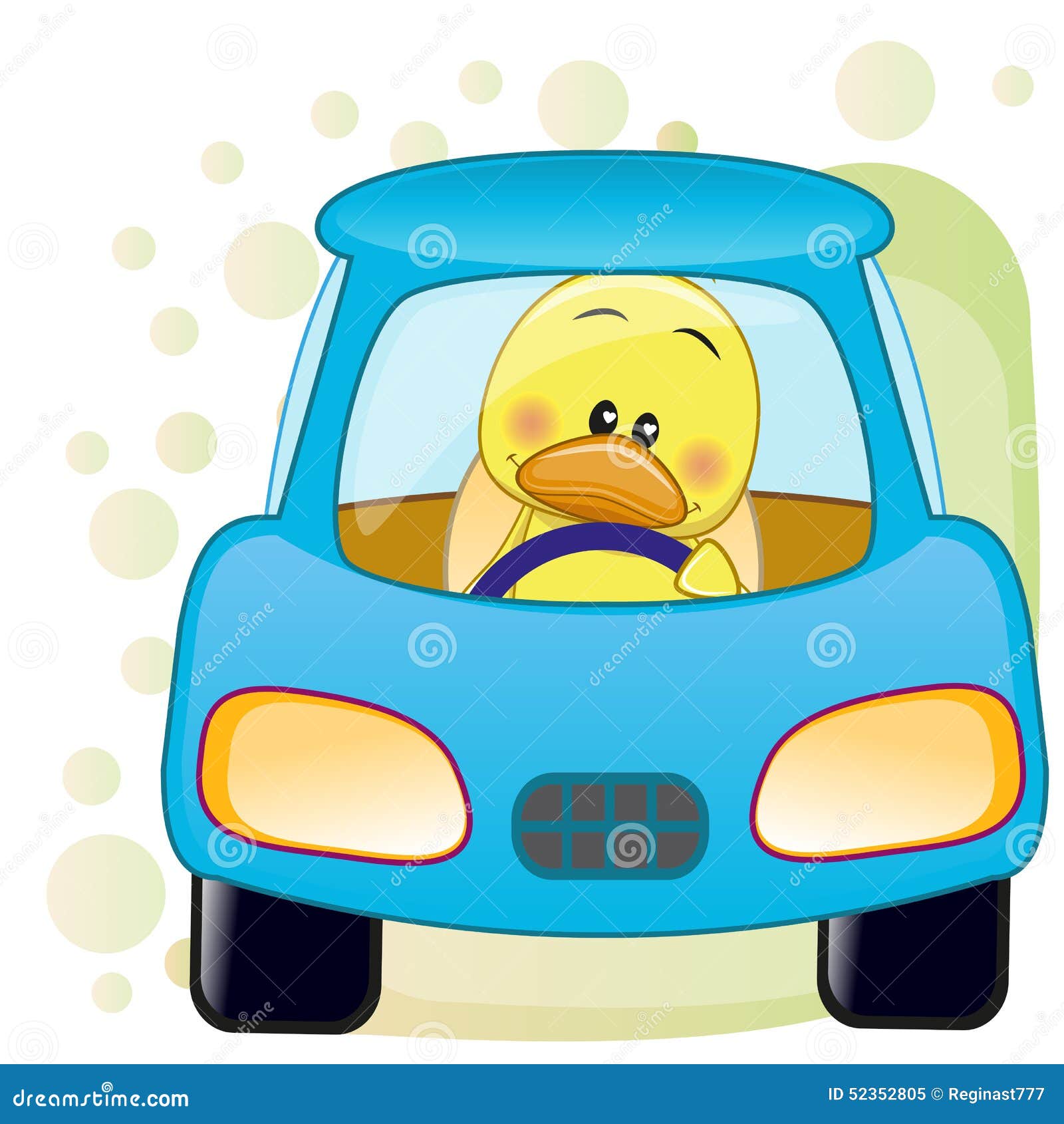 Duck in a car stock vector. Illustration of clip, happiness - 52352805