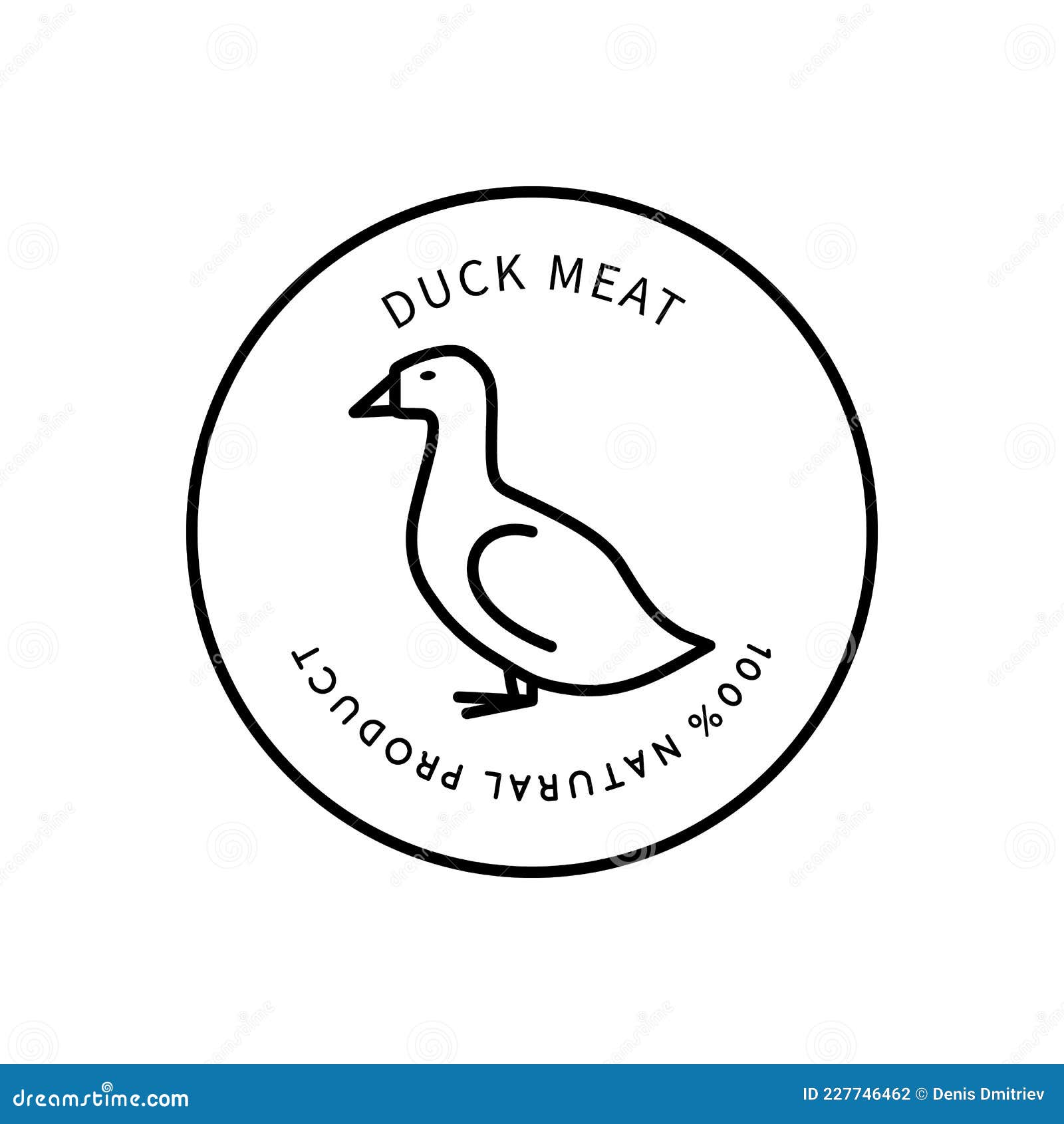 Duck Line Icon in Simple Style. Duck Meat. Vector Sign in a Simple