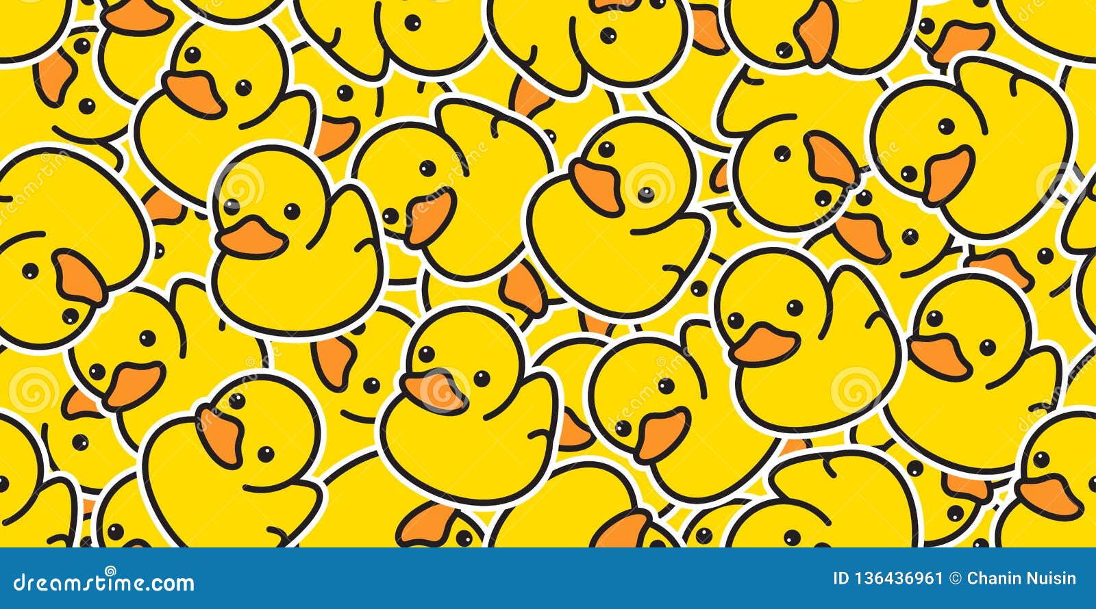 duck seamless pattern  rubber ducky  cartoon  bird bath shower repeat wallpaper tile background gift wra