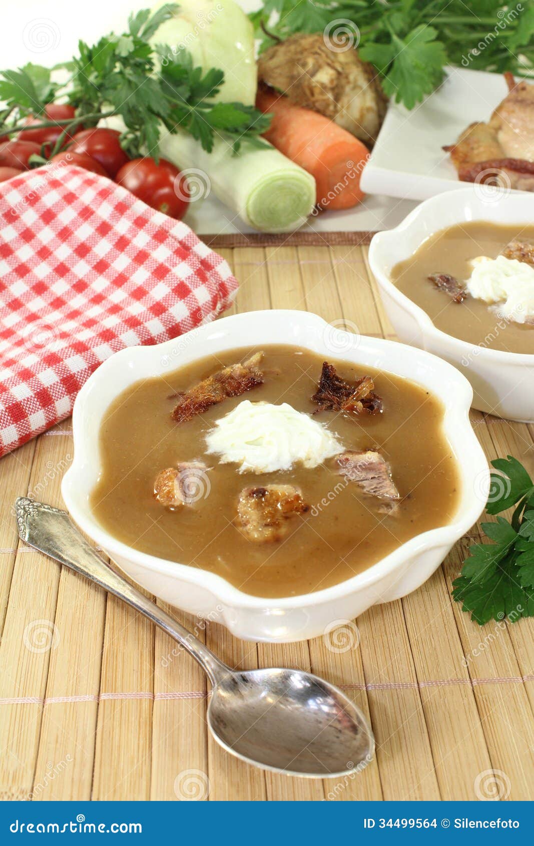 Duck soup stock photo. Image of duck, dish, soup, vegetables - 34499564
