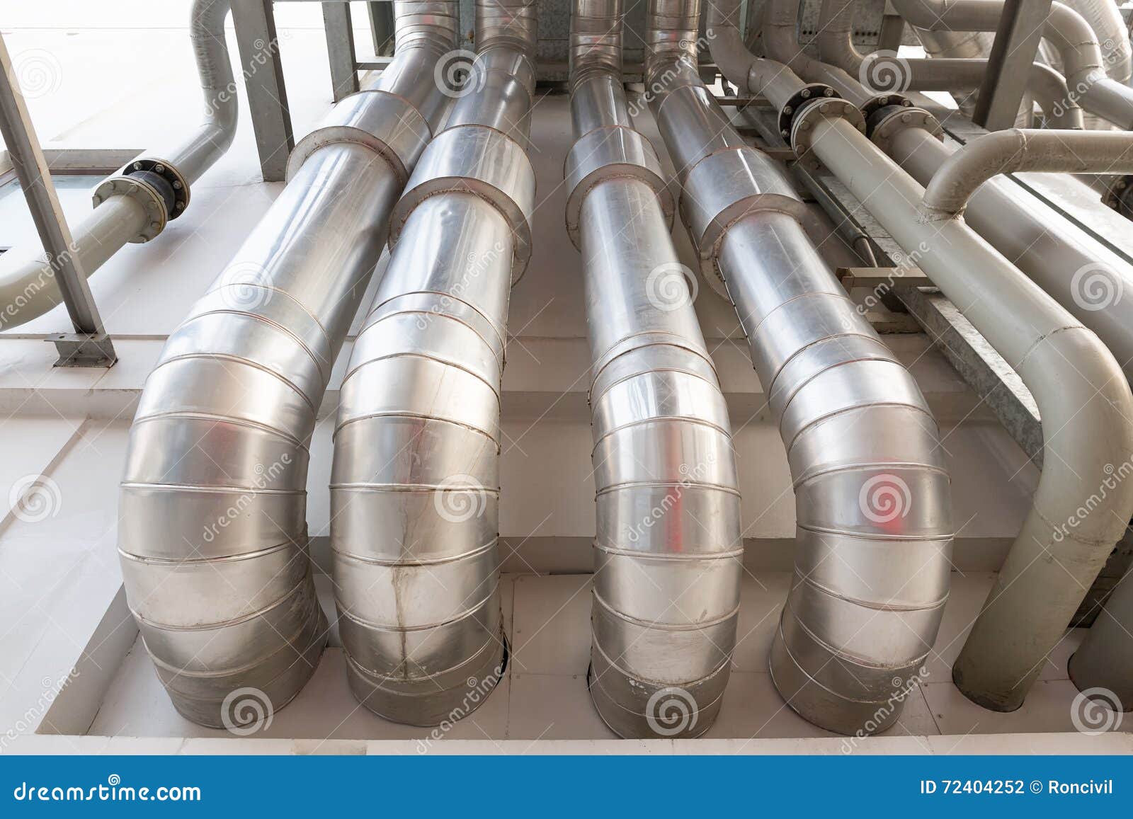 Duct pipe outside stock photo. Image of factory, construction 72404252