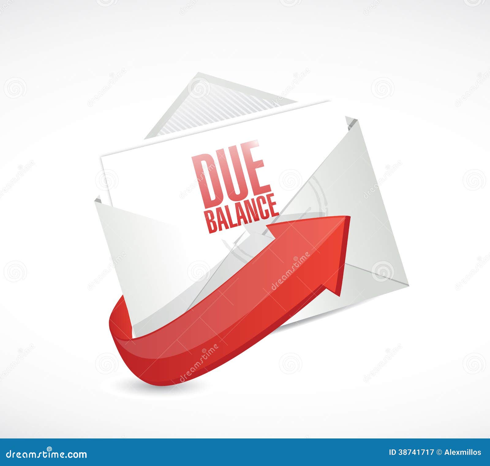 Due Balance Email Illustration Design Stock Illustration Illustration