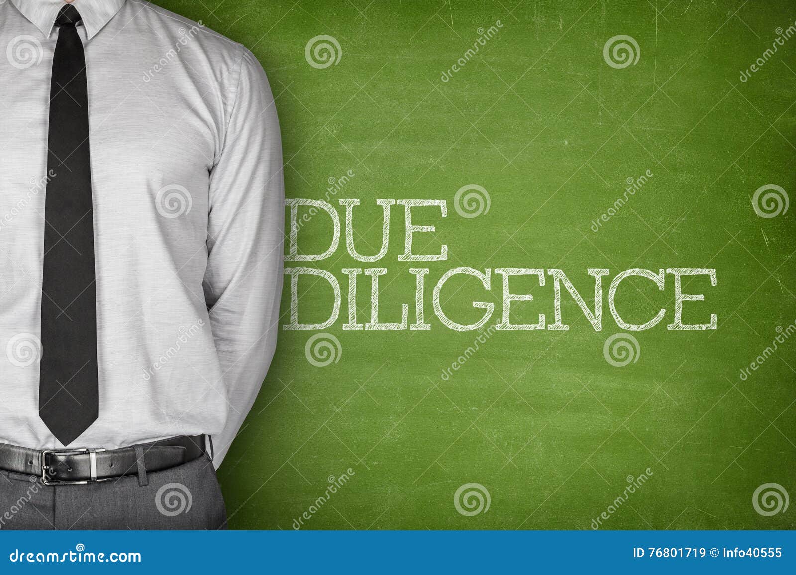 Due Diligence Text on Blackboard Stock Image Image of dirty