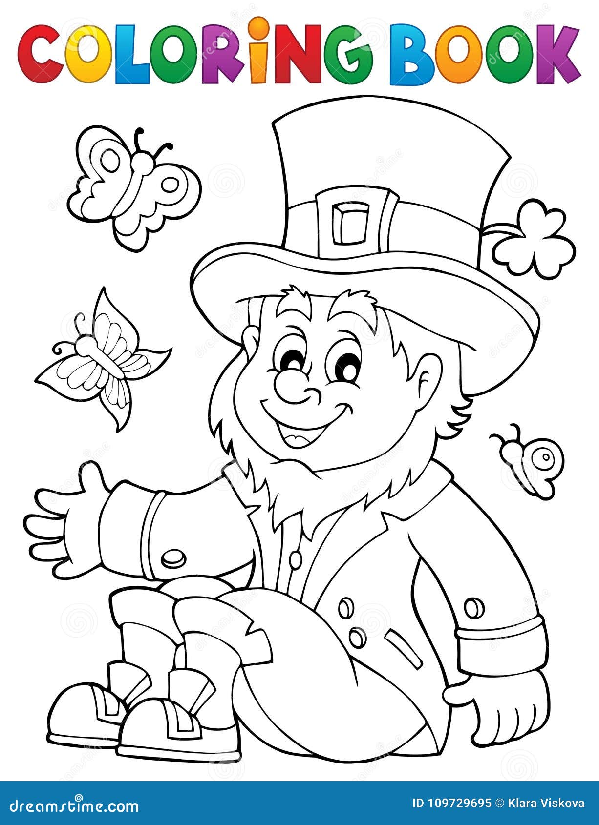 Libro Para Colorear Leprechaun 3 Ilustración del Vector - Ilustración de  colorante, trébol: 109729695, image size:1226x1690