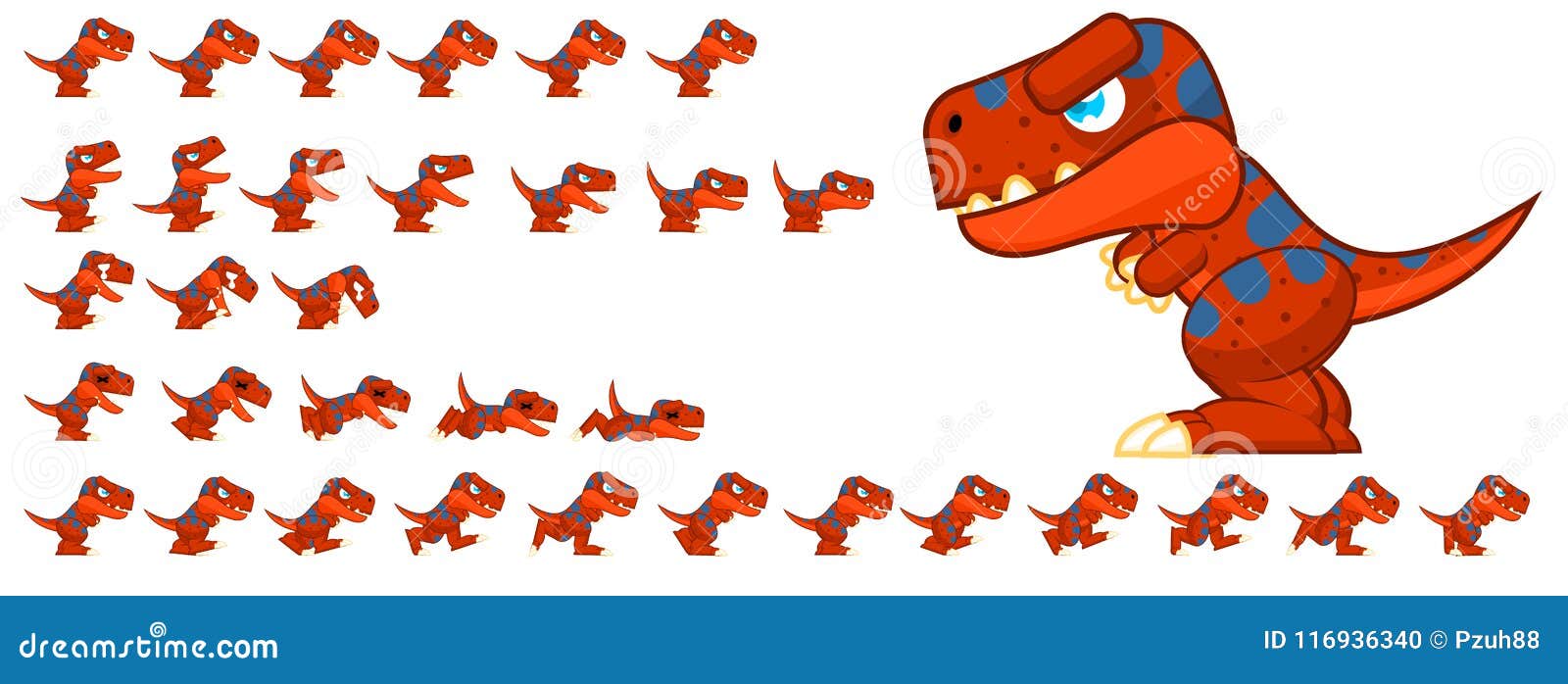 Duendes Animados Do Caráter Do Dinossauro Ilustração do Vetor