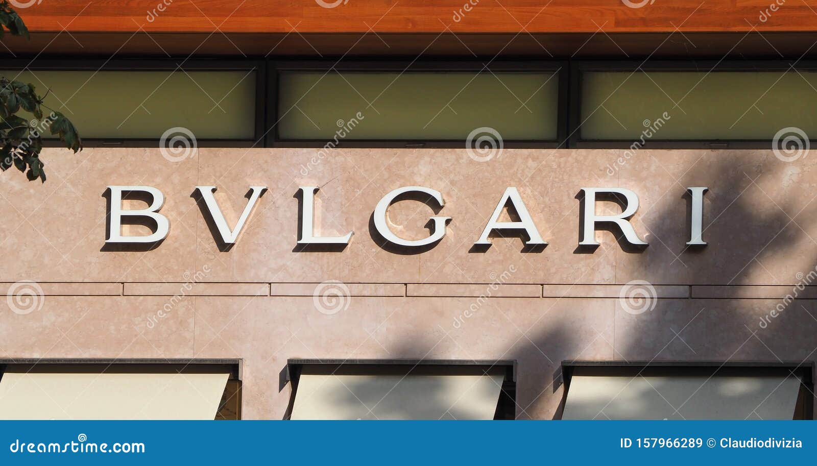 DUeSSELDORF - AUG 2019: Bulgari Sign 