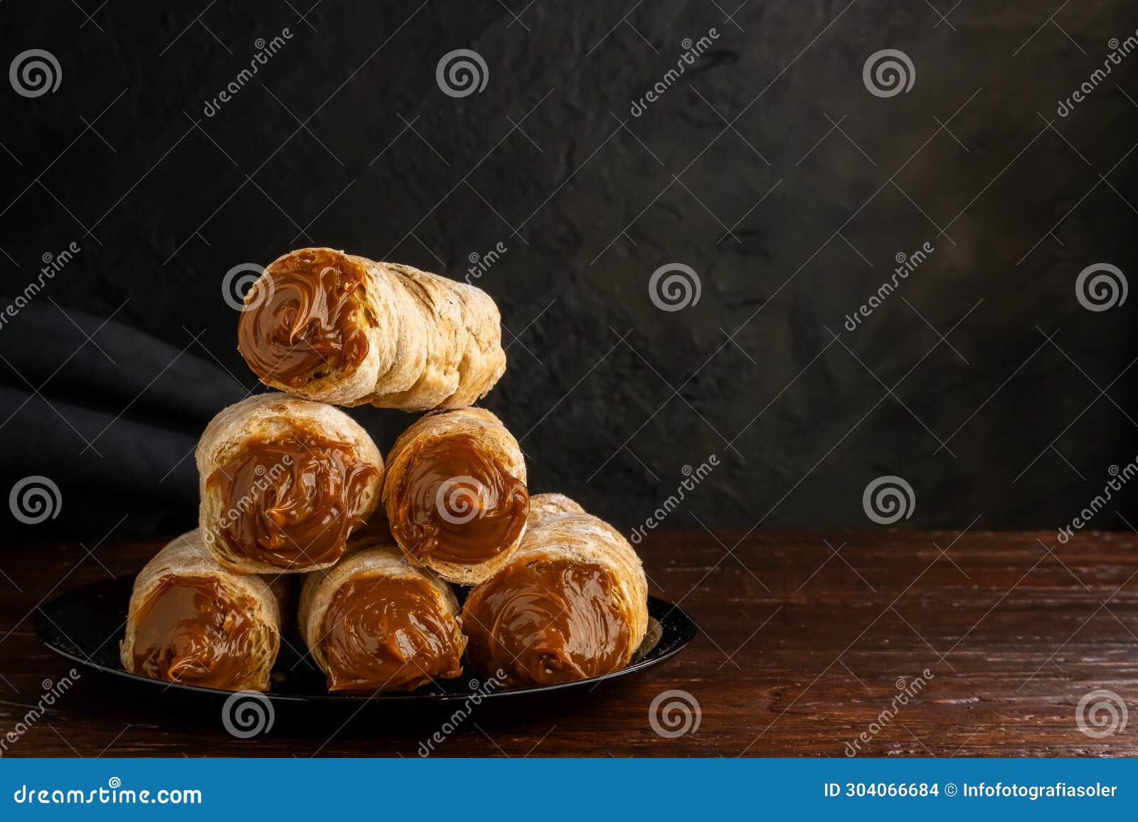 Dulce De Leche Cannons, Typical Argentine Dessert Stock Photo - Image ...