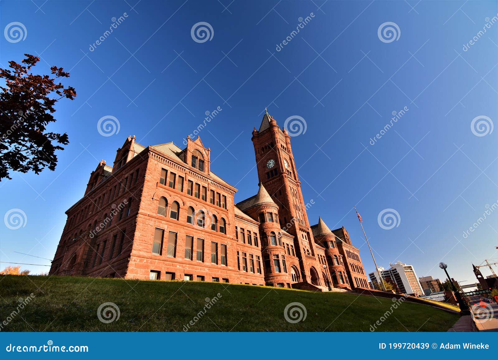 Duluth Central High School stock image. Image of turret - 199720439